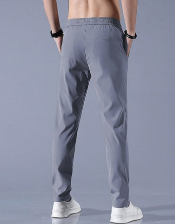 Men Solid Grey Track Pants