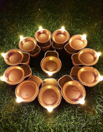 Sensor Water Diya Light for Decoration 12pcs Pack